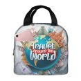 thumbnail image 1 of Easygdp Travel Around The World Bolsa Térmica Premium - Tela Oxford Impermeable, Gran Capacidad, Bolsillo Frontal, Unisex para Trabajo, Escuela, Actividades al Aire Libre y Picnics, 1 of 8