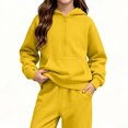 thumbnail image 7 of BRGZLK Boys Girls Hoodie Sweatsuit Set Trendy Solid Color Long Sleeve Half Zip Pullover Sweatshirt and Sweatpants Comfort Warm Tracksuit Fall Winter Clothes for Daily Wear 2026 Yellow 7-8 Years, 7 of 7