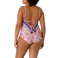 thumbnail image 3 of Juniors' Plus-Size Open Lace-Up Back One-Piece Swimsuit, 3 of 3