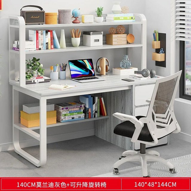 Workbench Computer Office Desks Study Table Bedroom Write Office Desks Shelf Secretaire Biurka Komputerowe Home FurnitureQF50OD My Lux Decor Round