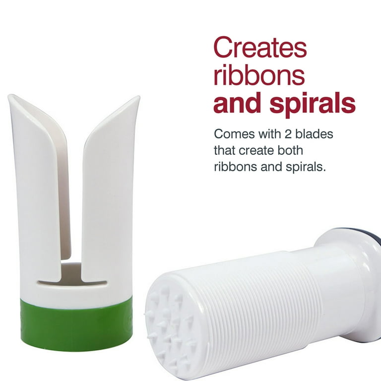 Zyliss Vegetable Spiralizer & Slicer, White Green, Dishwasher Safe