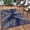 Navy Blue & Grey | Waterproof-3' x 5' (Rectangular), variant on Outdoor Rug 9' X 18' Waterproof For Patios Clearance Reversible Plastic Straw Camping Carpet Large Area Rugs Mats Rv Camper Deck Balcony Porch Beach Picnic Black&beige