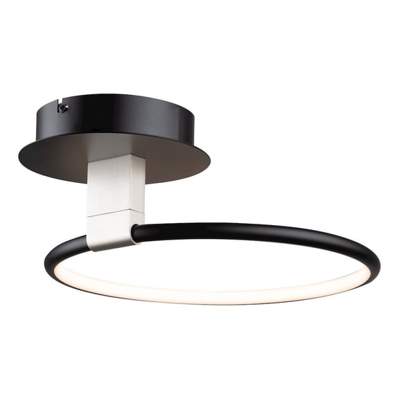 Artcraft Lighting Halo Collection Integrated LED SemiFlush Mount, Black