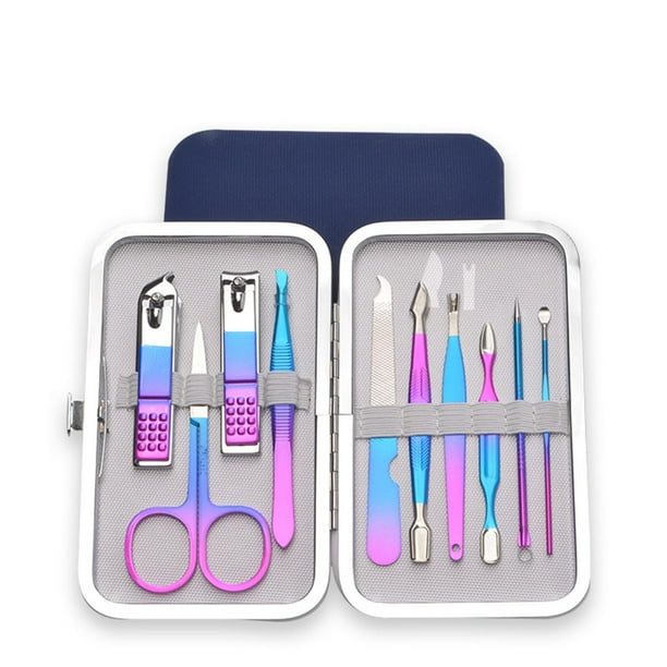 Cortaúñas, set de manicura y pedicura de acero inoxidable, cortaúñas, herramienta de viaje para manicura y pedicura.