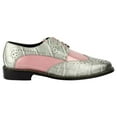 thumbnail image 3 of LIBERTYZENO Men's Leather Oxford Dress Shoes, Gray/Pink, 11, 3 of 6