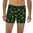 thumbnail image 2 of Men'S Boxer Briefs, Green Space Pattern Soft And Breathable Mens Underwear Boxer Briefs With Widen Waist, 2 of 2
