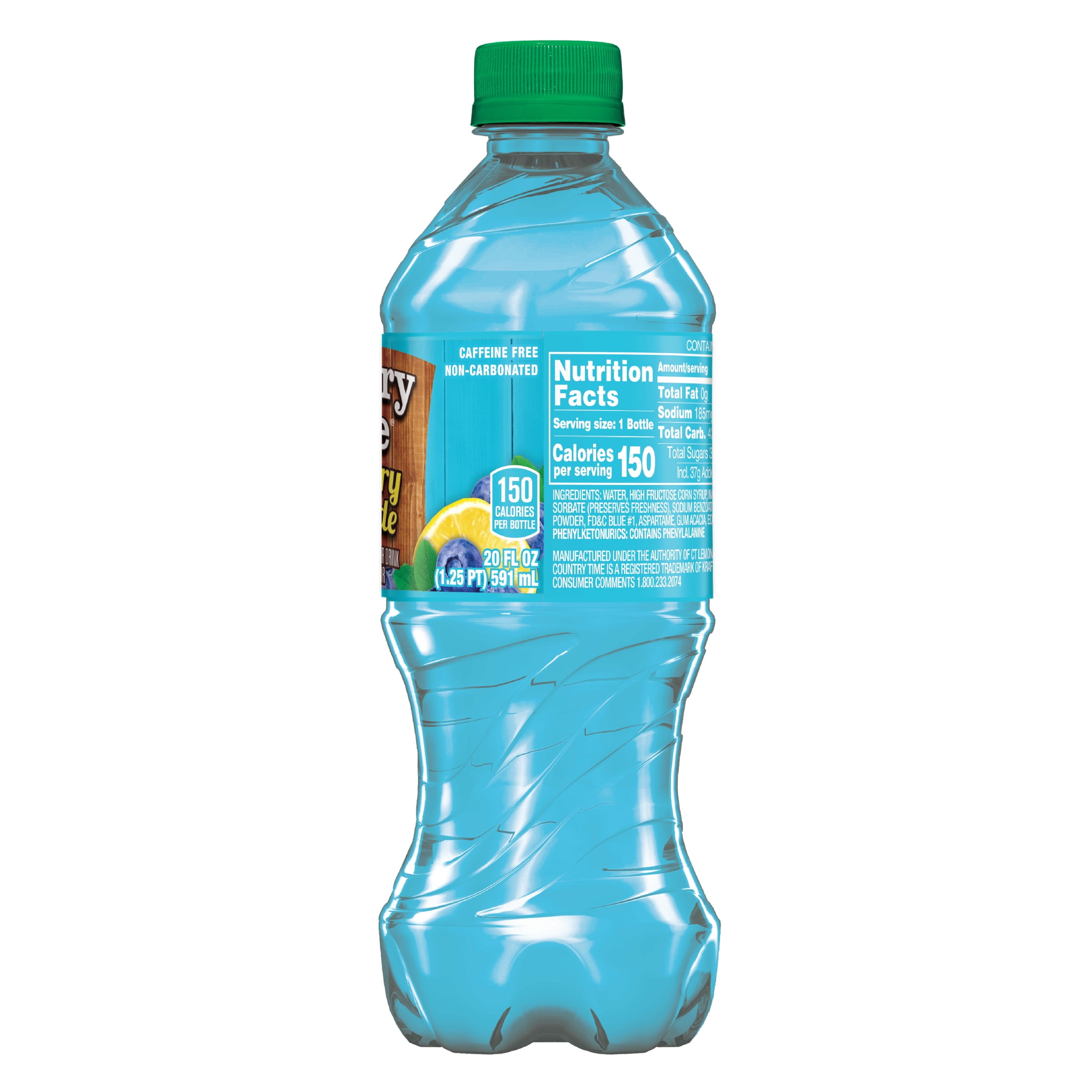 Country Time Blueberry Lemonade Juice, Liquids, 20 fl oz Shelf Stable