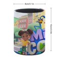 thumbnail image 2 of Mia y Codie-theme Cylinder Pen Holder Pencil Organizer with Flannel Lining PVC Leather Material Cardboard Base for study work 10*8CM, 2 of 6