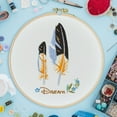 thumbnail image 4 of Blingpainting Embroidery Kit for Beginners, Cross Stitch Kits for Adults, Include Embroidery Cloth with Birds and Feathers Embroidery Hoop, Thread, Needle, 4 of 6