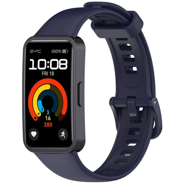 Pulsera de fitness NFC - Hebilla metálica y correa de silicona, monitor de frecuencia cardíaca y resistente al sudor, para seguimiento de fitness y uso diario