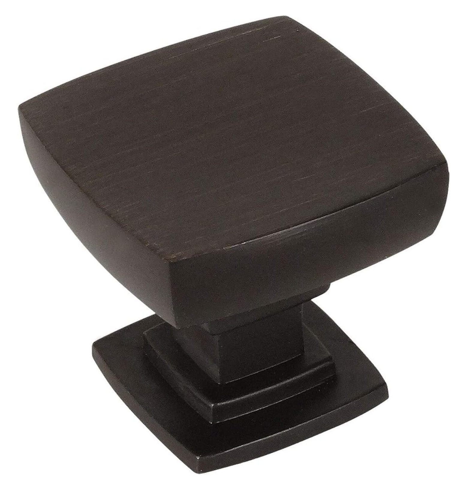 Cabinet Knobs 25 Pack - Oil Rubbed Bronze Square Cabinet Pulls 1-1/8" - Kitchen Bathroom Cabinet Hardware - Contemporary Door Knobs with Mounting Screws
