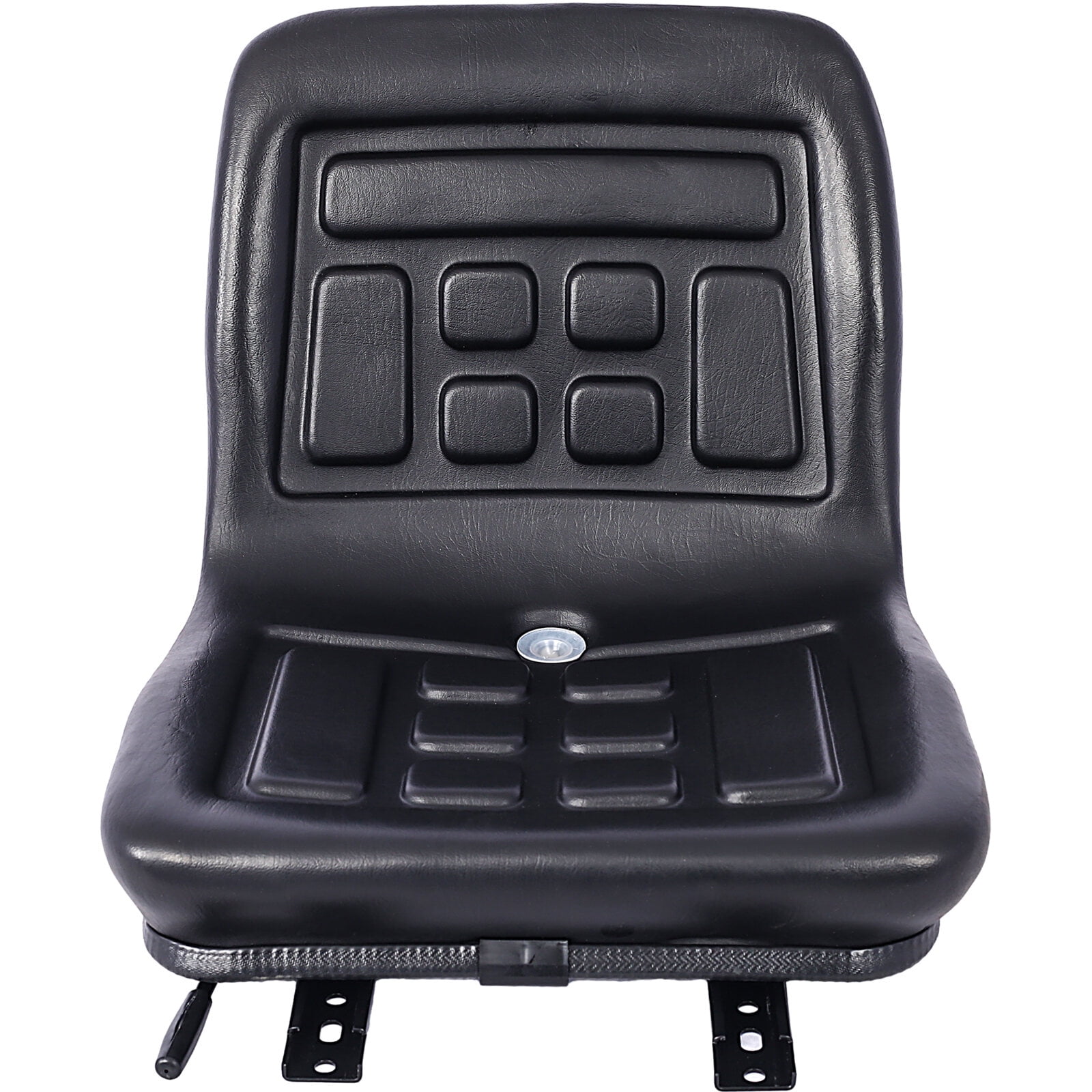 , Universal Tractor Seat with a Drain Hole Replacement Seat Thickly-Padded Seat Durable and Water-Resistant Horizontally Adjustable Black, Black ,Steel ,