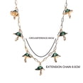 thumbnail image 4 of athleticsshop2018 Collar de cadena con colgante en forma de hongo de moda para mujeres y Verde, 4 of 4