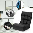 thumbnail image 6 of Yardi Yard 4-Position Adjustable Floor Chair Folding Lazy Sofa-Black, Gaming Chair Floor, Floor Chairs for Adults, No Assembly Required, 6 of 8