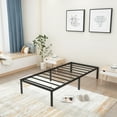thumbnail image 7 of MAYEERTY 14" Black Metal Platform Twin Bed Frame Sturdy Space-Saving Living Room Guest Dorm, 7 of 7