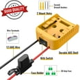 thumbnail image 2 of Power Wheel Adapter for 20V Battery, Battery Converter Kit with Switch & Fuse & Wire Terminals & 12 AWG Wire for DIY RC Car Toys Robotics 1-PACK, 2 of 5