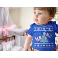 thumbnail image 3 of Old Glory Mermaid Tree Ugly Christmas Sweater Soft Short Sleeve Baby One Piece, 3 of 6