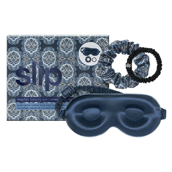 ($74 Value) Slip Silk Sleep Mask and Scrunchies Beauty Sleepover Set - Mayfair, 3 ct