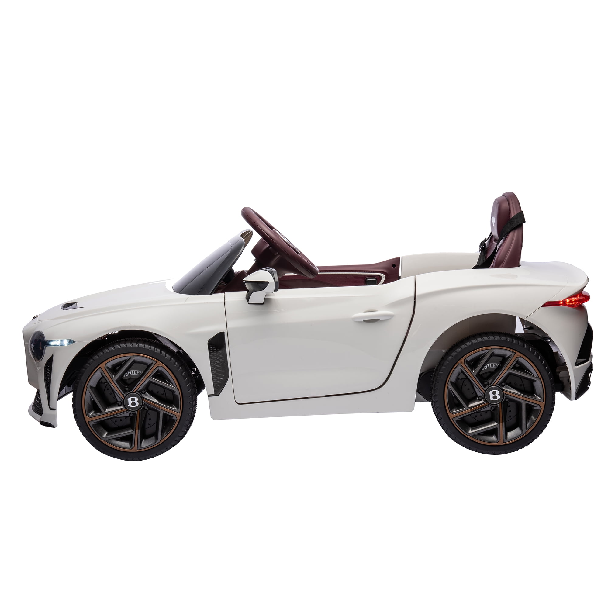 CIPACHO 12 V Licensed Bentley Mulsanne Kids Electric Ride On Cars 4 Wheels Battery Powered Sports Car Toy, Parents Control, Sound System, LED Headlights, White CIPACHO 12 V Licensed Bentley Mulsanne Kids Electric Ride On Cars 4 Wheels Battery Powered Sports Car Toy, Parents Control, Sound System, LED Headlights, White