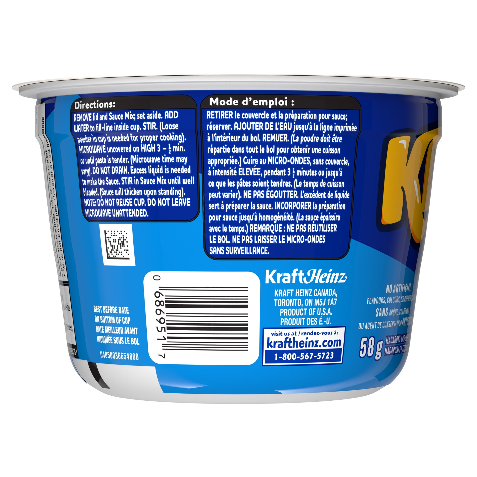 Kraft Dinner Original Macaroni & Cheese Snack Cups