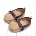 thumbnail image 2 of Linfrsh Boys Girls Loafers Walking Sneakers Leather Soft Sole Shoes Baby Crib Shoes Khaki,0-6 Months, 2 of 7