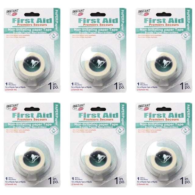 Aide Instantanée - Ruban de Papier de Premiers Soins Non Irritant (1 Rouleau) (Lot de 6) par Purest