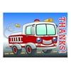 Fire Truck Thank You Note Card - 10 Count Boxed Set Note Card