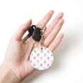 thumbnail image 5 of Naloa Girl Rabbit Print Round Keychain Keychain Key Ring, Key Tag, Key Chain Bulk for Gift Accessories (Round), 5 of 7
