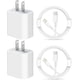 thumbnail image 1 of Paq. 2 Cables Lightning 3 Pies Carga Rápida Alta Vel. p/ iPhone (Cert. MFi), con Cargador Pared PD 20W Comp. c/ iPhone 14/13/13Pro/12/12Pro/11/11Pro/XS/Max/XR/X/8/8, 1 of 8