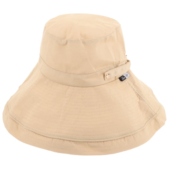 Sombrero de pescador con protección solar para mujer, color liso, con ala ancha, ideal para pesca al aire libre en verano y senderismo (beige).