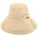 thumbnail image 1 of Sombrero de pescador con protección solar para mujer, color liso, con ala ancha, ideal para pesca al aire libre en verano y senderismo (beige)., 1 of 6