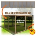 thumbnail image 4 of Sunrisel 10'Lx6.4'W Replacement Mosquito Netting for 10'x10' Folding Gezebo (Mesh Sidewalls ONLY), w/Zipper, 4 Pack (Tan), 4 of 10