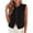 Black, variant on MOJOGO Women's Sleeveless Cardigan Crewneck Button-Down Knitted Tank Tops Breathable Layering Vest for Spring Summer S