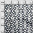 thumbnail image 1 of oneOone Silk Tabby Gray Fabric Artistic Floral & Diamond Geometric Quilting Supplies Print Sewing Fabric By The Yard 42 Inch Wide, 1 of 4