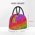 thumbnail image 2 of Balery Colorful Glitter Bolsa de Almuerzo para Mujeres, Caja de Almuerzo, Bolsa de Almuerzo Pequeña Impermeable, Tote de Almuerzo Reutilizable con Gran Capacidad, 2 of 6