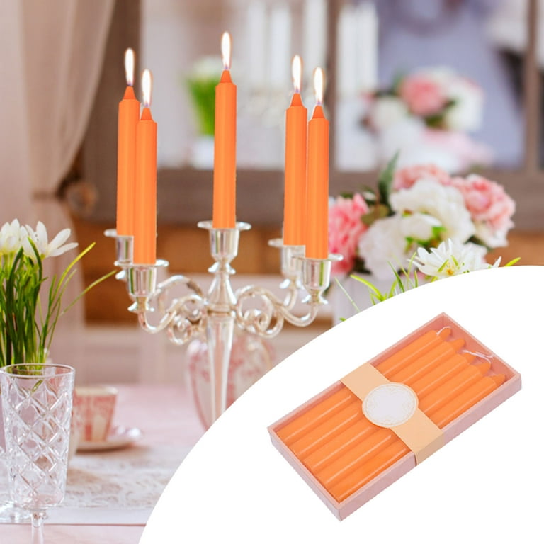 Thanksgiving Candle Holder Candlestick Holder Modern Color Classic Style  Cylinder Candle Wedding Decoration Colorful Fire Paint Candles White