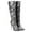 Gray, variant on BONIXOOM Winter Boots For Women High Heel Rubber Slip-On Knee High Winter Black