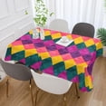 thumbnail image 5 of Mardi Gras Rainbow Color Tablecloth Rectangle Colorful Table Cloth Large Square Table Cover for Dining Kitchen Party 60"x120" Decor Gift, 5 of 7