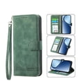 thumbnail image 1 of Funda Tipo Billetera para Xiaomi Redmi A5 4G Carcasa Abatible con Porta Tarjetas, Bolsillo para Efectivo, Soporte Ajustable, Cierre Magnético y Correa de Muñeca Verde, 1 of 6