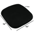 thumbnail image 4 of Sweet Home Collection Memory Foam Honeycomb Non-Slip Back 16" x 16" Chair Pad - Black, 12 Pack, 4 of 7
