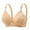 Beige, variant on qolati Plus Size Everyday Bras for Women Cute Floral Wireless Push Up Sports Bras Adjustable Straps Seamless Stretch Full-Coverages No Underwire T-Shirt Bra