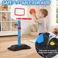thumbnail image 6 of QIAHO Toddler Basketball Hoop, Adjustable Height Indoor Outdoor Mini Basketball Goal with 2 Balls & Pump, Poolside Backyard Sports Toy Gift for Boys Girls Ages 3-5, 6 of 10
