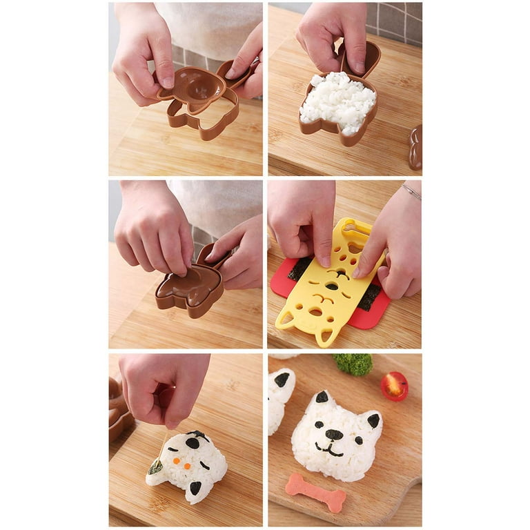 Juesi Nigiri Sushi Making Mold & Rice Ball Shaker - DIY Japanese Bento Tool, Kitchen Sushi Accessories
