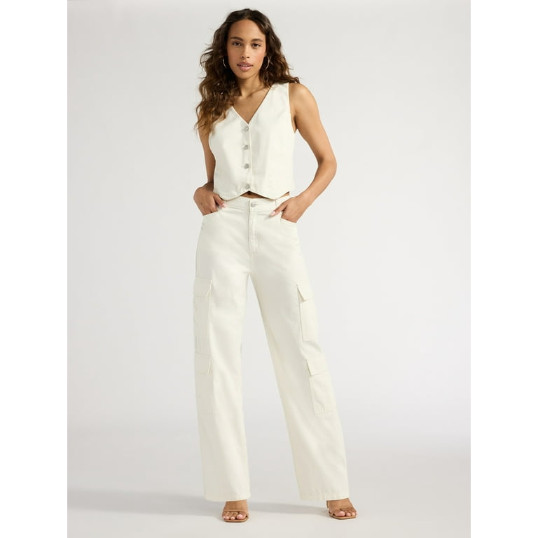 Sofia Jeans Women's Relaxed Straight Super High Rise Cargo Sofia Jeans Women's Relaxed Straight Super High Rise Cargo
