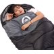 thumbnail image 4 of - Saco de Dormir 3 Estaciones (Verano, Primavera, Otoño) Clima Cálido y Frío - Ligero, Impermeable Uso en Interiores y Exteriores para Niños, Adolescentes y Adultos para Senderismo, Mochileros y Campamentos Negro Gris Individual esquí esquí Gafas de esquí, 4 of 5