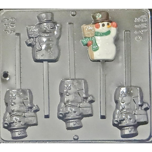 2118 Snowman Lollipop Chocolate Candy Mold
