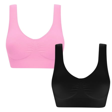 Snap Deal: Sports Beas  deportes Beas  Women Color Plus Size-thin Large Bra Sports Bra Full Bra Cup Tops SOPATENOR Pink S