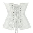 thumbnail image 3 of Grebrafan Bustier Corset Top Lace up Vintage White XL, 3 of 5