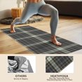 thumbnail image 4 of Brown Blue Checkerboard Checkered Pattern Hot Yoga Mat Towel Non Slip for Hot Yoga - Quick-Drying Yoga Mat Cover with 4 Corner Pockets with Travel Bag - Hot Yoga Towel Non Slip 70"x26", 4 of 6