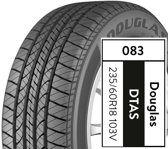 Douglas Touring A/S 235/60R18 103V All-Season Tire